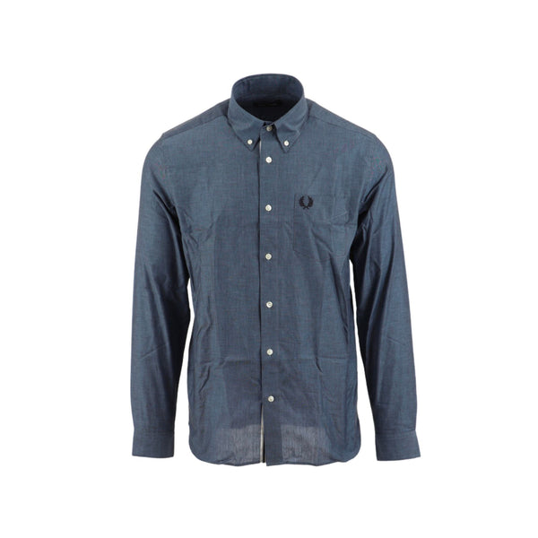 Camicia Uomo in puro cotone Blu Fred Perry- Francavilla Moda